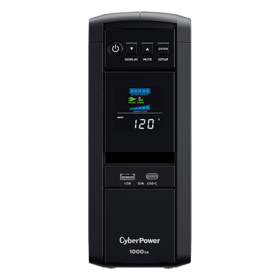 UPS de Torre / 1000 VA / 600 W / Onda Senoidal Pura / Línea Interactiva / 10 Tomas NEMA 5-15R / AVR / LCD Multifunción
