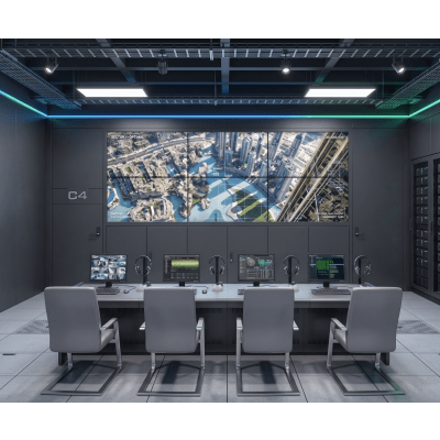 Kit Videowall 3x2 / 6 Pantallas 55" Full HD / Decodificador 16CH 4K / Base de Piso / Hikvision