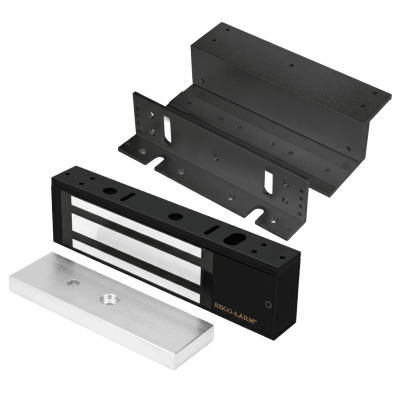 Kit de Control de Acceso / Chapa Magnética 1200 lbs (545 kg) / Montaje Z y L / 12-24 VDC / UL / Interior