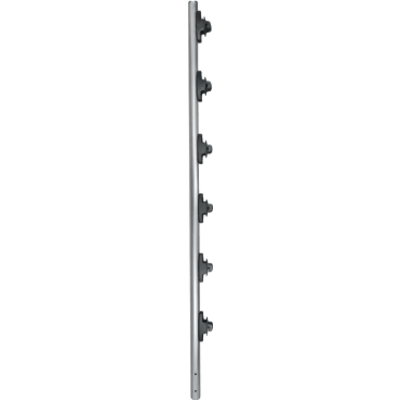 Poste de Paso para Cercas Eléctricas / Tubo de Acero Galvanizado / 6 Aisladores / Longitud 1.4 m (4.6 ft) / Diámetro 25 mm (1 in) / Sin Pintura