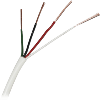 ( Venta x metro ) Cable 4x22 AWG, Color Blanco, uso INTERIOR, para aplicaciones en alarmas Aprobado UL, ( Hasta agotar existencias )