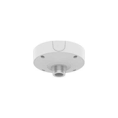 Base de Montaje para Techo / Aluminio / Diámetro 180 mm / Orificio Conduit 19.1 mm (3/4") / Tornillo TR30 / Color Blanco RAL9003
