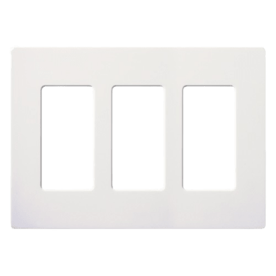 Tapa para 3 dispositivos / 6.56 x 4.69 x 0.30 in / Diseño sin tornillos / Blanco