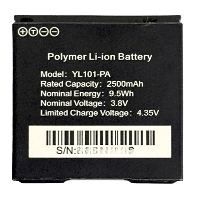 Batería de Respaldo / 2500 mAh / 3.8 VCC / Litio de Alta Densidad / 40 x 40 x 14 mm