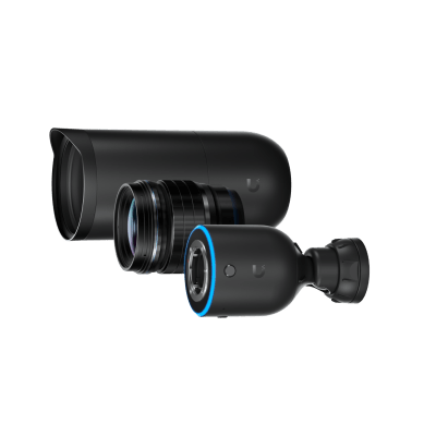 Cámara IP AI DSLR / 4K 8MP 30 fps / Sensor 4/3' 10MP / Lente 45 mm / Ángulo 21.6° / PoE+ 17.77 W / IPX5