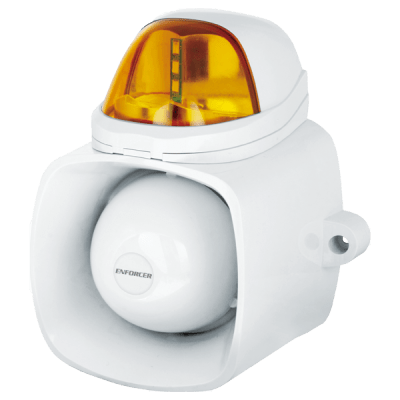 Sirena con Luz Estroboscópica Autónoma / 115 dB / IP65 / Audio MP3-WAV / Megafonía 20 W / 12 VCD
