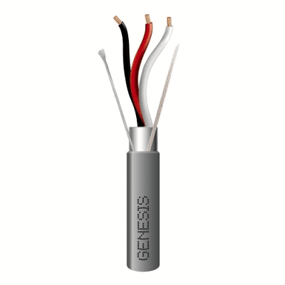 Bobina de Cable 3 x 18 AWG / Riser / Blindado / FPLR, CMR, CL3R / 305 m (1000 ft) / Gris / Seguridad, Audio, Control