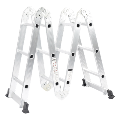 Escalera Multiposiciones / Aluminio / 3.52 m (11.55 ft) / Carga 150 kg / 4 Configuraciones / Resistente a la Corrosión