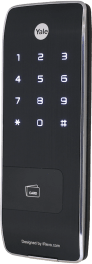 Cerrojo Electrónico de Sobreponer / Perfil Ultra Delgado 11 mm / 40 Usuarios RFID / PIN 4-8 Dígitos / Cierre Automático / Alarma Multifuncional / 4 Pilas AA / Puerto Emergencia 9V