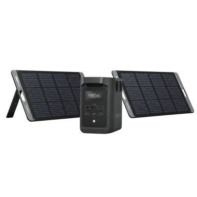 Kit de Energía Portátil / 980 Wh / Salida AC 500 W (X-Boost 650 W) / Panel Solar 200 W / Batería LiFePO4 / UPS Inteligente