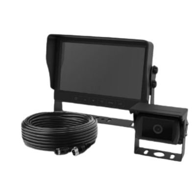 Camara de Reversa Alambrica  y Monitor para Vehículos de Trabajo y Montacargas con Inteligencia IA Para la Detección de Peatones