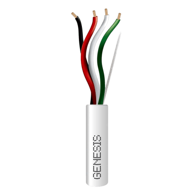 Cable Multiconductor / 4 Conductores / 16 AWG / 152 m (500 ft) / Libre de Oxígeno / UL Riser / Blanco / Alarmas y Automatización