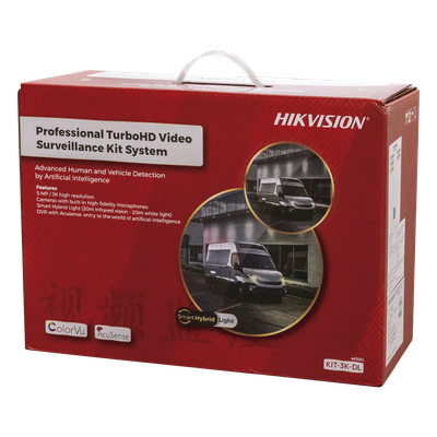 Kit TurboHD / 3K 5 Megapixel / DVR 4 Canales / 4 Cámaras Bala / Dual Light 30 m (98.4 ft) / IP67 / Micrófono Integrado / Cables 18.3 m (60 ft)