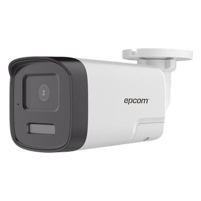 Cámara Bala TURBOHD / 4K 8 Megapixel / Dual Light 40 m (131.2 ft) / Audio Bidireccional Full Duplex / IP67 / Metal