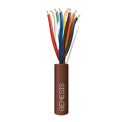 Cable Multipar CL2 / 8 Conductores 20 AWG / 38 m (124.67 ft) / Cobre Sólido / UL 1685 / Interior / Alarmas y Automatización