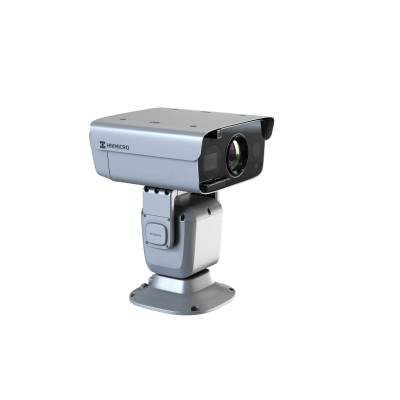 PTZ Punta de Poste IP Dual / Lente Térmico 100 mm (640 X 512) / Lente Óptico 56X Zoom (4 MP) / 800 mts (2,625 pies) IR Laser / 36 VCC / IP66 / Recubrimiento Anticorrosivo