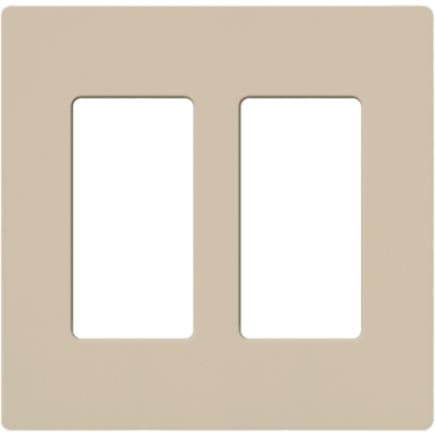 Placa de Pared / 2 Espacios / Diseño sin Tornillos Visibles / Acabado Satinado Taupe / Perfil 7.6 mm