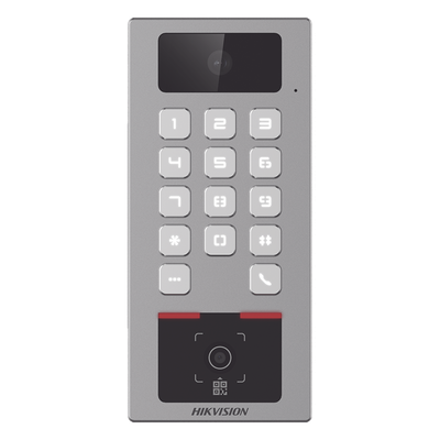 Teclado con Lector de QR / Cámara 2 Megapixel / Videoportero Multiapartamento / IP65 & IK09 / PoE / 2 Relays / Control de 2 Puertas