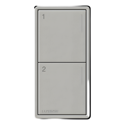 Botonera de pared / 2 botones de escena / RF Clear Connect 2.4 GHz / alcance 75 ft / Pebble / RadioRA 3