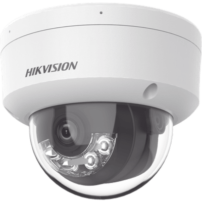 [Dual Light] Domo IP 2 Megapixel / Lente 2.8 mm / 30 mts IR + Luz Blanca / Micrófono Integrado / Antivandálico IK08 / ACUSENSE Lite / Exterior IP67 / H.265+/H.264+ / PoE / ONVIF (Profile S/T)