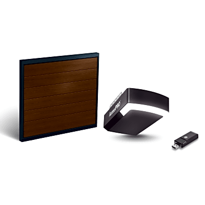 KIT COMPLETO Incluye /Puerta D/ Garage / APDOORB 8x7 Pies / Imitacion madera / Insulada / Interfase ACCESSWIFI / Motor FS1000M / 1/2HP / Fuerte/Silencioso/Luz LED/Motor DC .